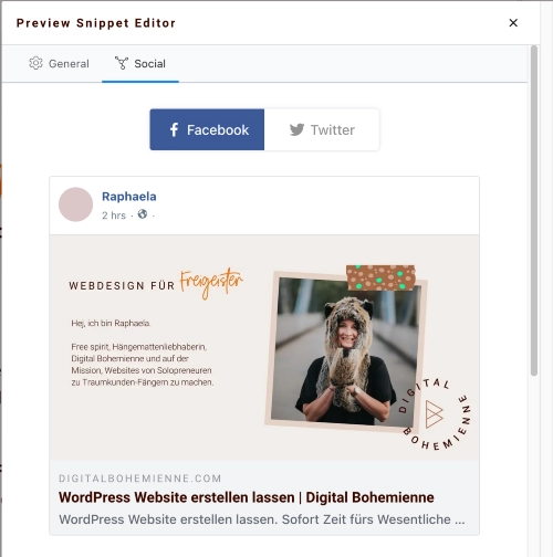 social media vorschau in divi rankmath festlegen